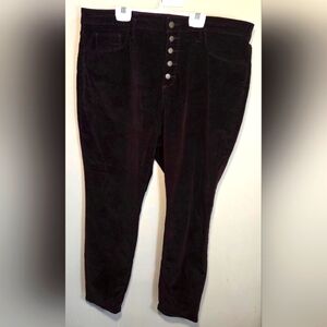 ⭐️Universal Thread Womans Dark Brown  Corduroy Buttonfly Pants Size 16